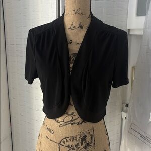 East 5th Black Short Sleeve Blouse. #672